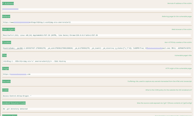 Callback origin and session detail; the controlled marker was delivered from the history-preview rendering context